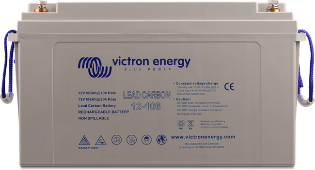 Victron Lead Carbon Battery 12v 106ah M8 Battery Europe Solar Store